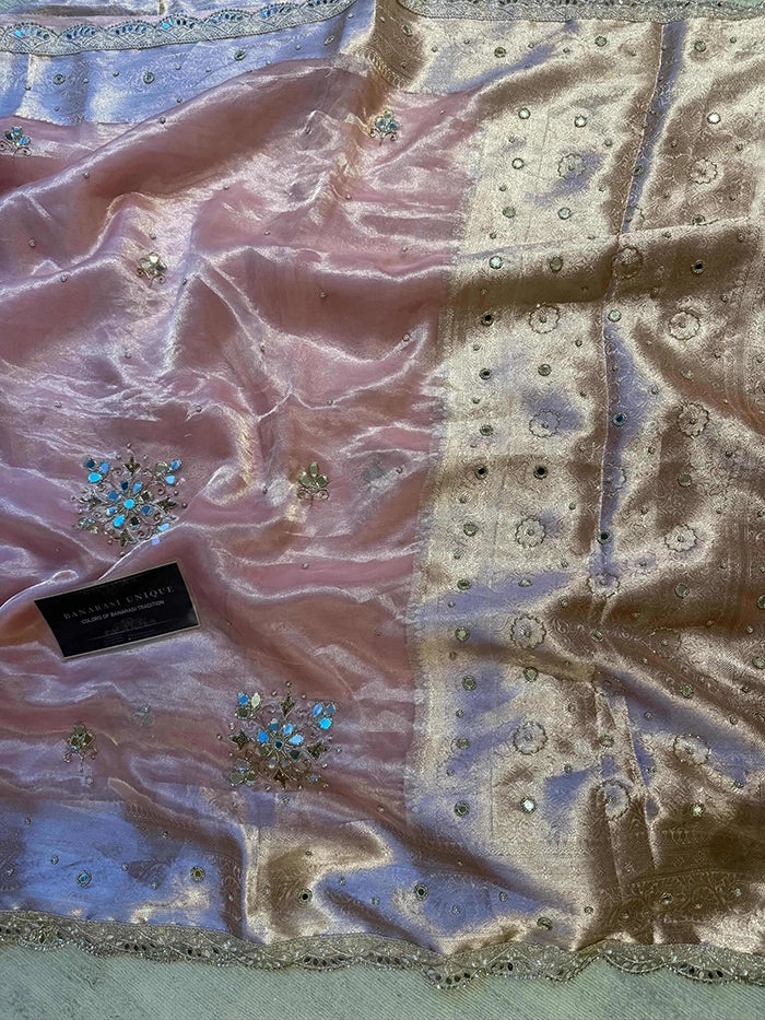 FLORAL BUTA- MIRROR - BABY PINK
