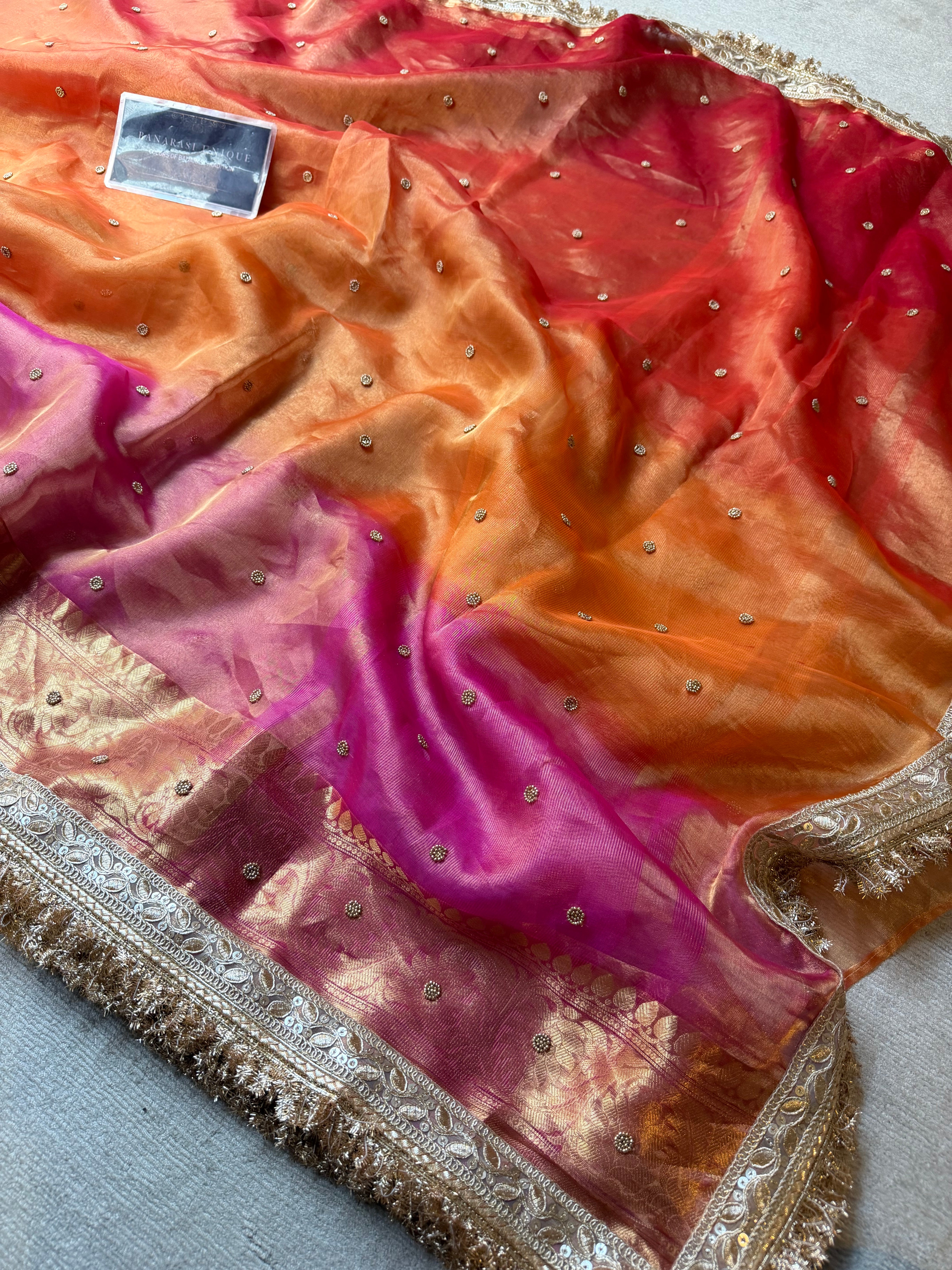 PURE TISSUE RANGKAAT HAND-EMBROIDERY ALL OVER