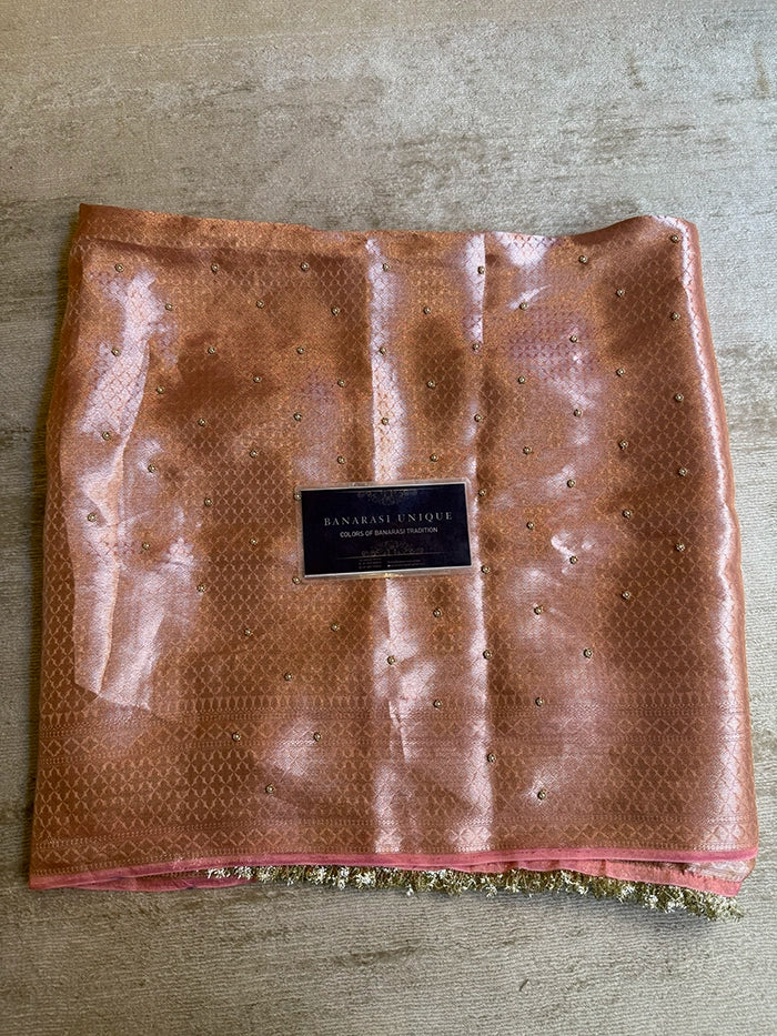 GEOMETRIC MIRROR BUTA and JAAL ALL OVER - PEACH