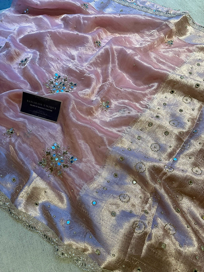 FLORAL BUTA- MIRROR - BABY PINK
