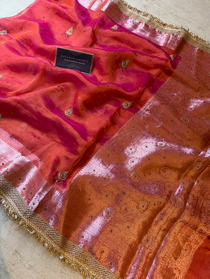 TEARDROP PAISLEY BUTIS - DHOOP CHAAV ORANGE and RANI