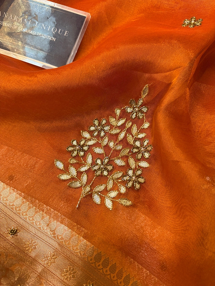 LEAF EFFECT PURE TISSUE - ORANGE