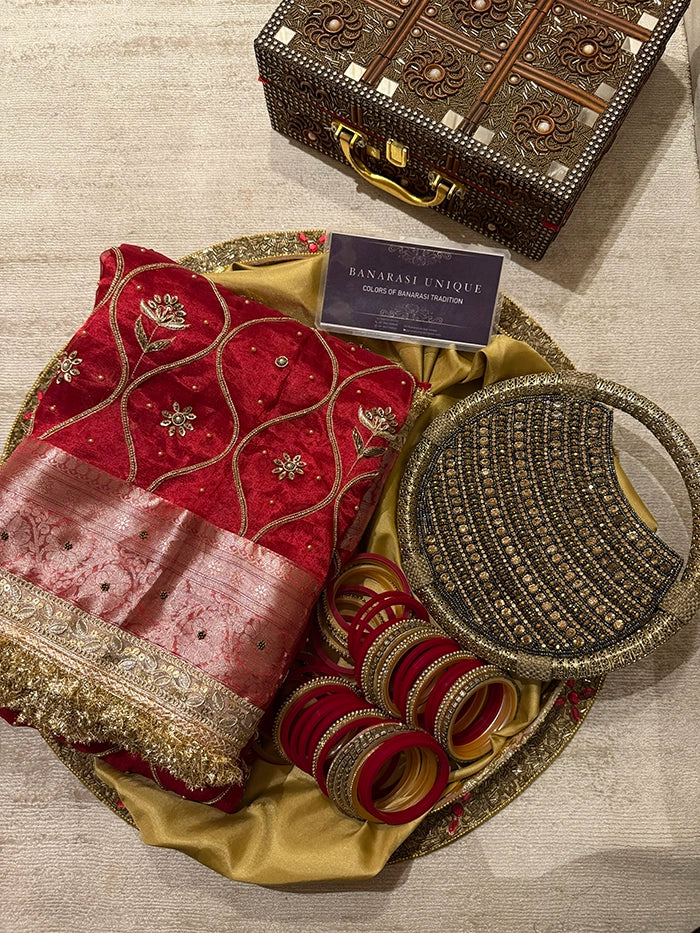LEHERIYA JAAL (KASHTI) - RED
