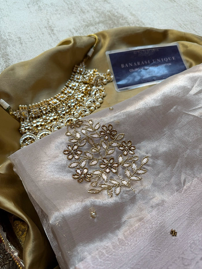 LEAF EFFECT PURE TISSUE - IVORY