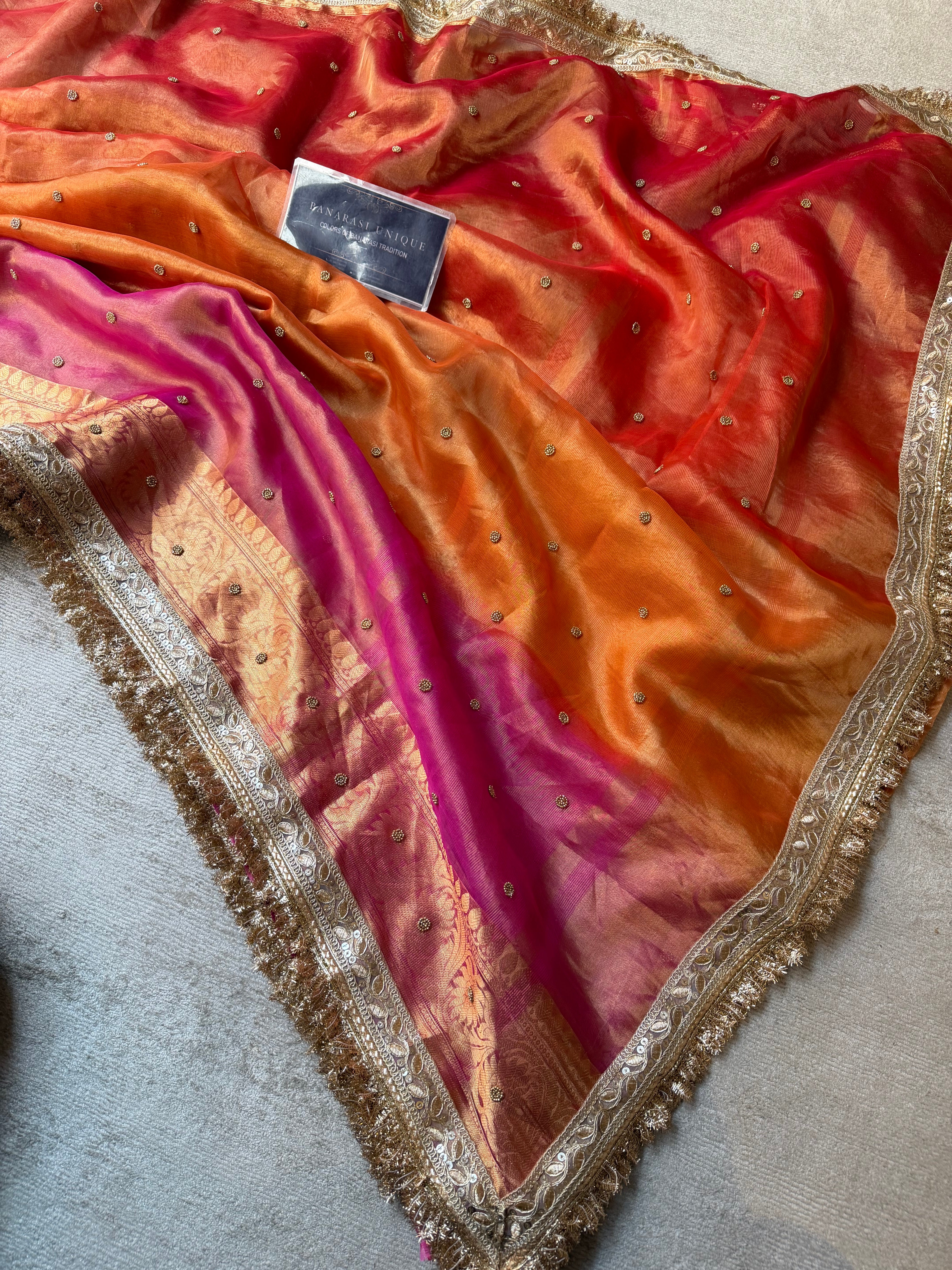 PURE TISSUE RANGKAAT HAND-EMBROIDERY ALL OVER