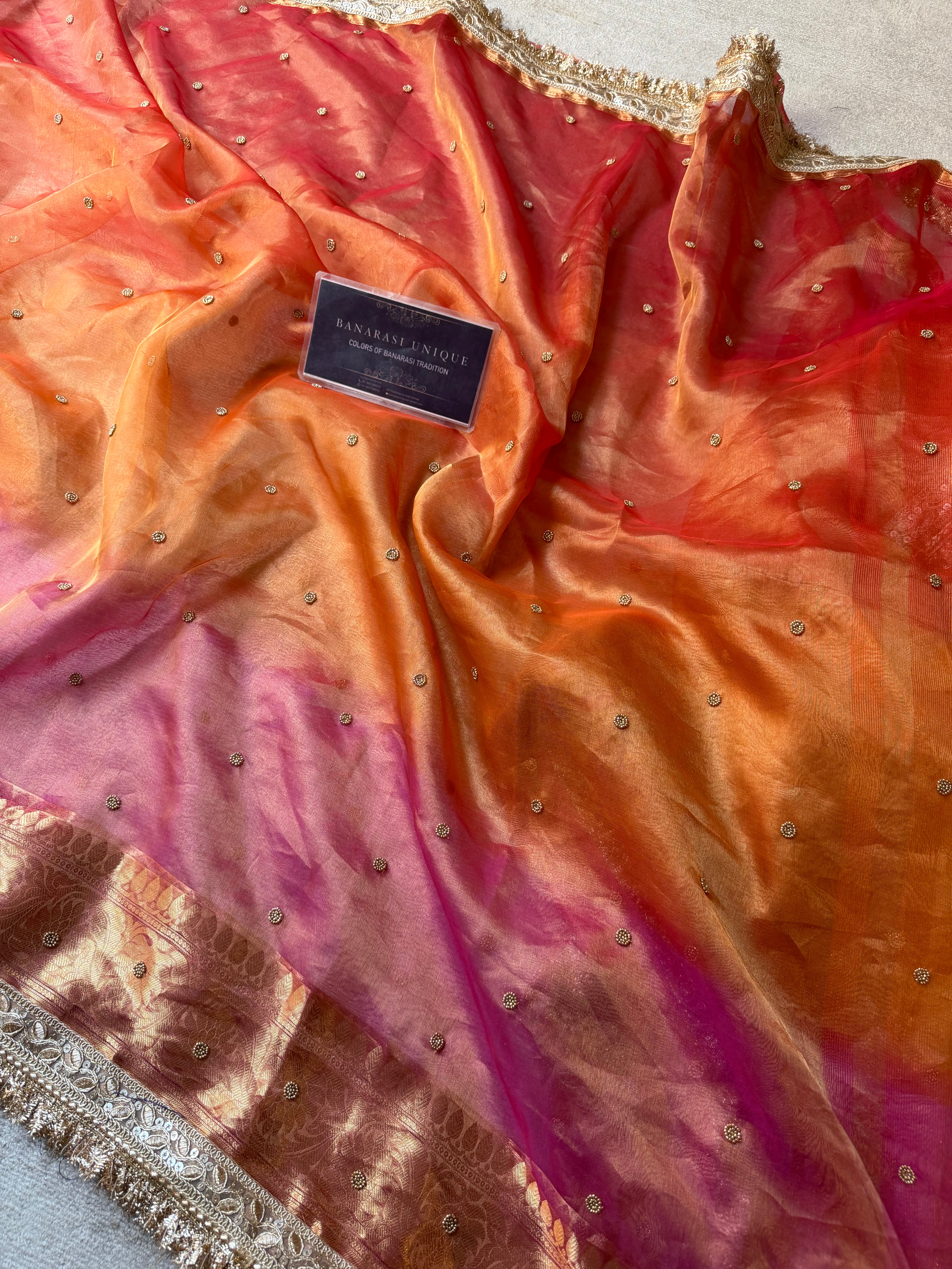 PURE TISSUE RANGKAAT HAND-EMBROIDERY ALL OVER