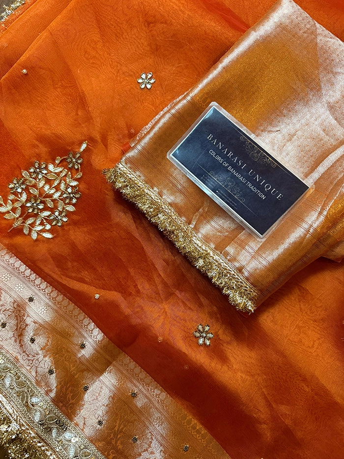LEAF EFFECT PURE TISSUE - ORANGE