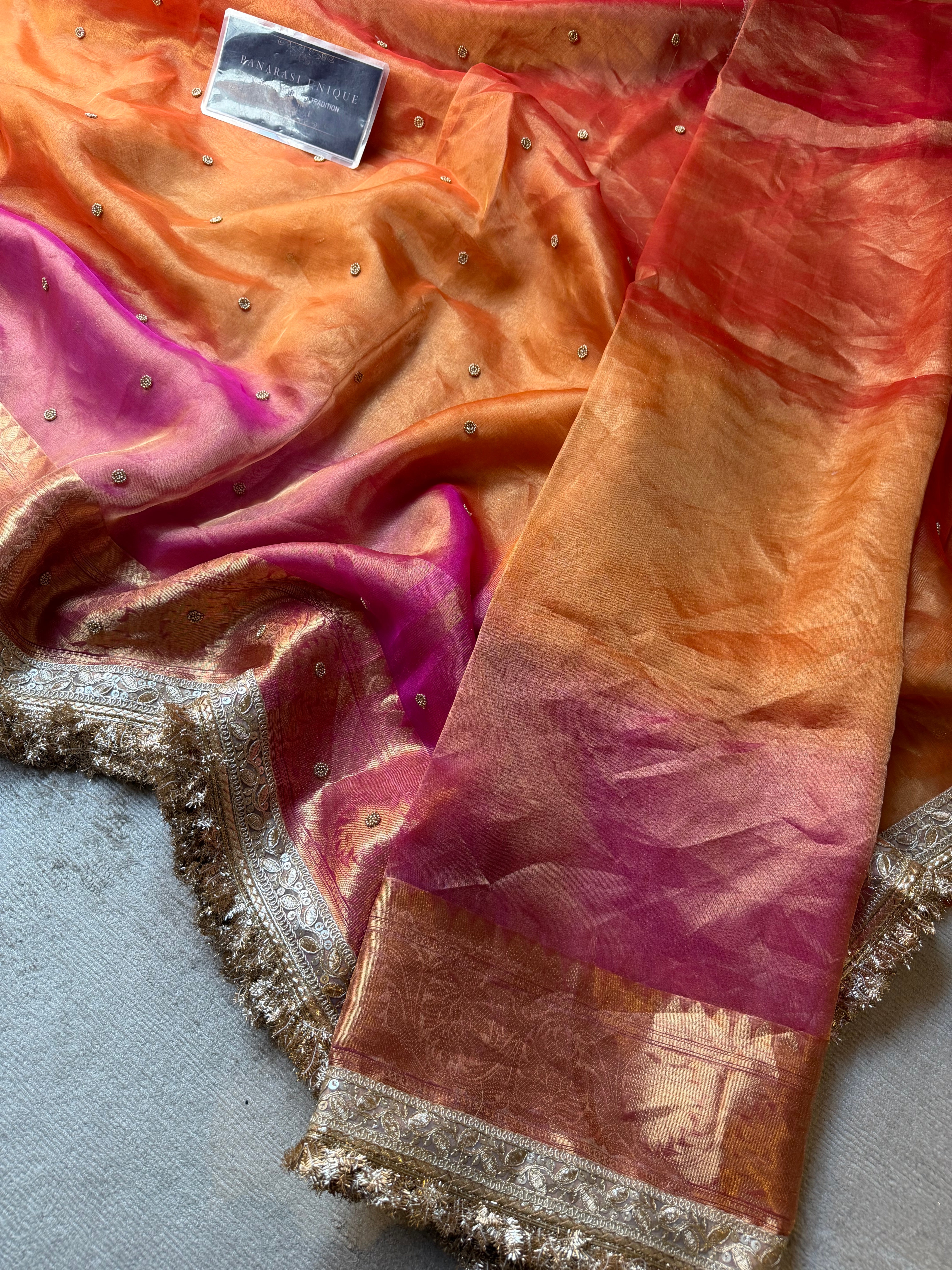 PURE TISSUE RANGKAAT HAND-EMBROIDERY ALL OVER