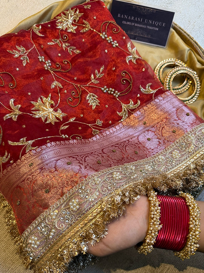 RED TISSUE JANGLA JAAL - RED