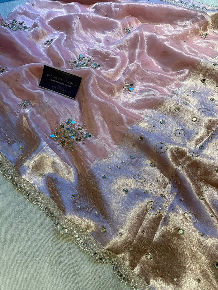 FLORAL BUTA- MIRROR - BABY PINK