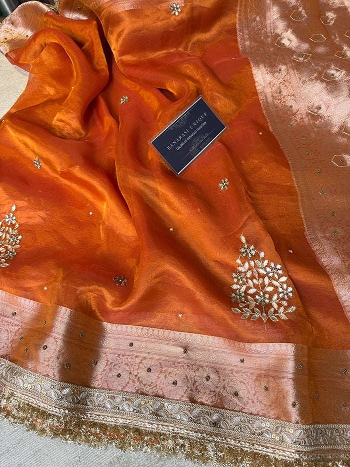 LEAF EFFECT PURE TISSUE - ORANGE
