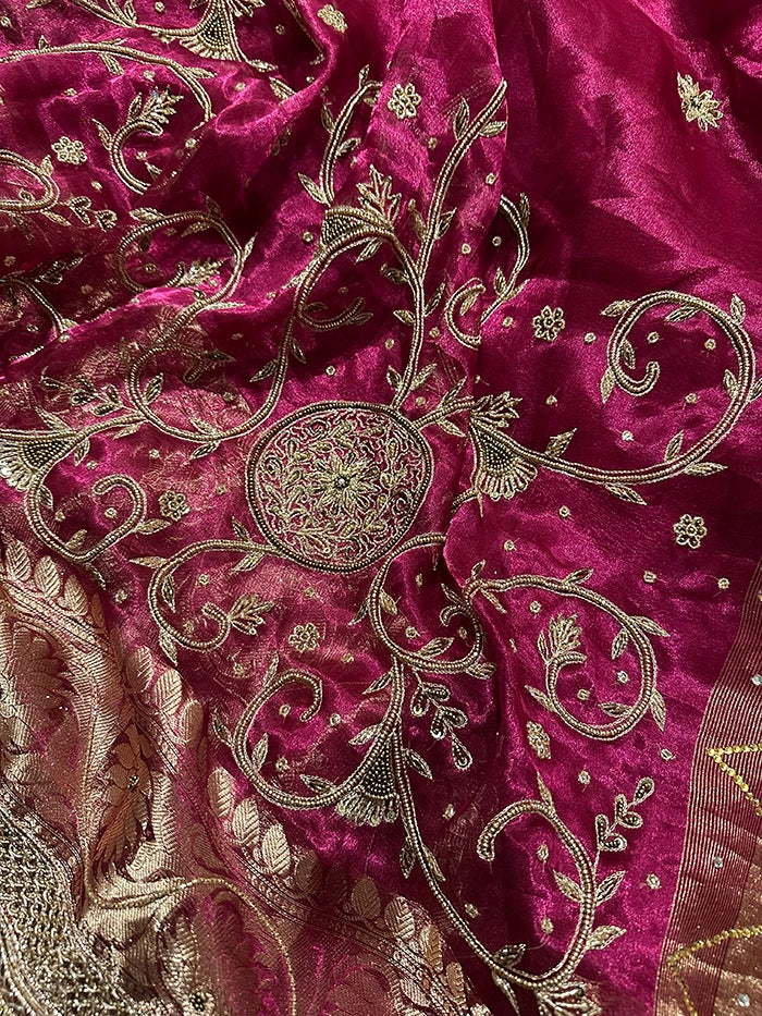 CHAAND BUTTA SKIRT BORDER - MAGENTA