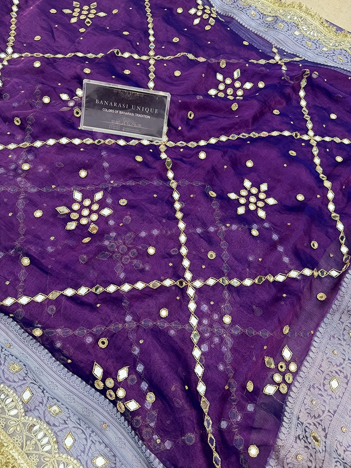 GEOMETRIC MIRROR BUTA and JAAL ALL OVER - PURPLE