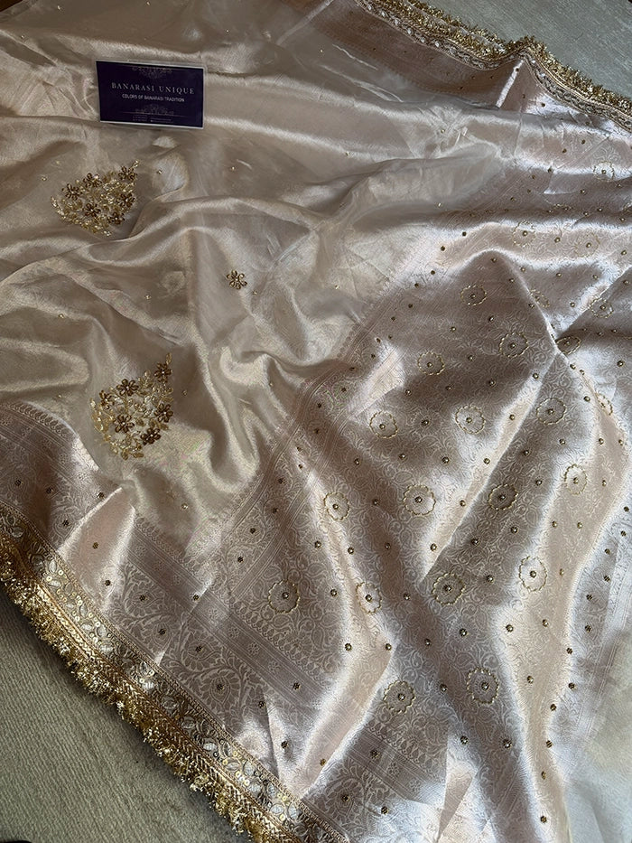 LEAF EFFECT PURE TISSUE - IVORY