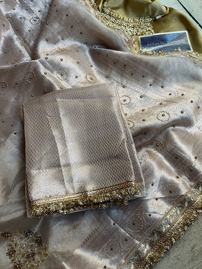 LEAF EFFECT PURE TISSUE - IVORY