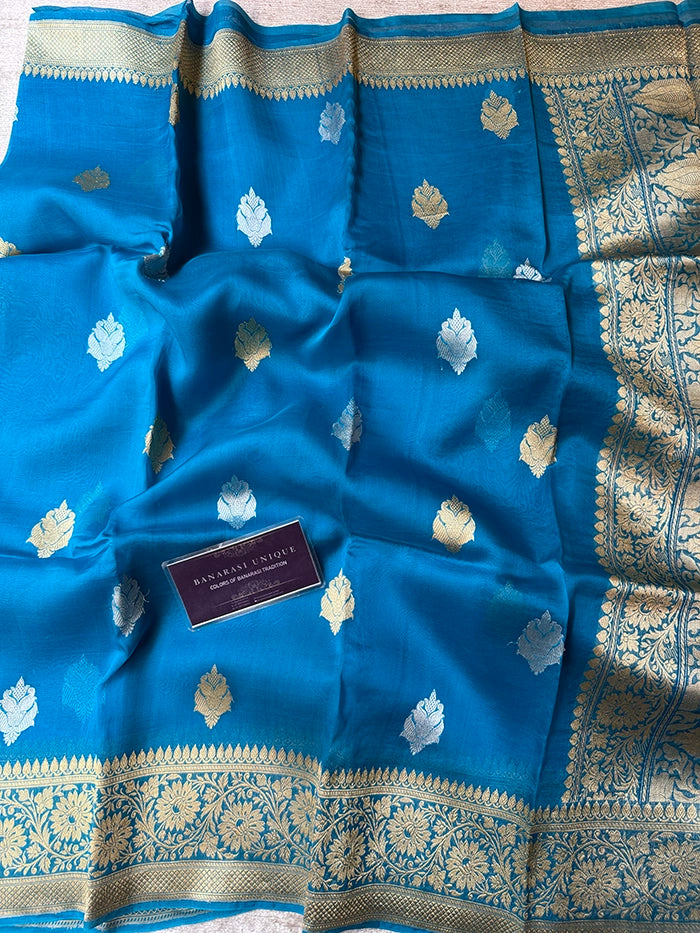 BLUE SONA RUPA KADHUA (KORA ORGANZA)