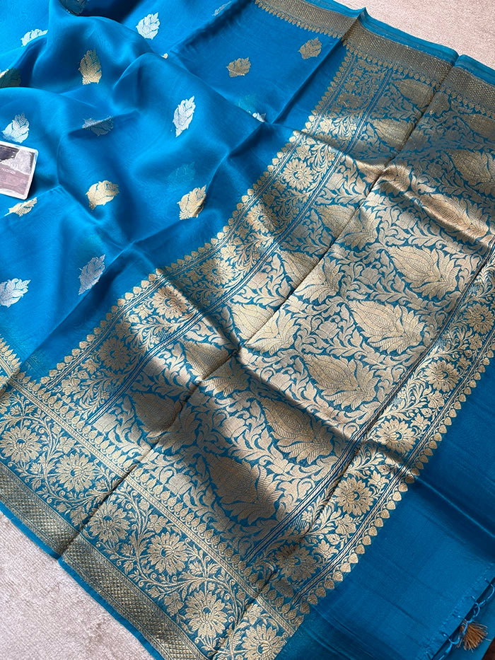 BLUE SONA RUPA KADHUA (KORA ORGANZA)