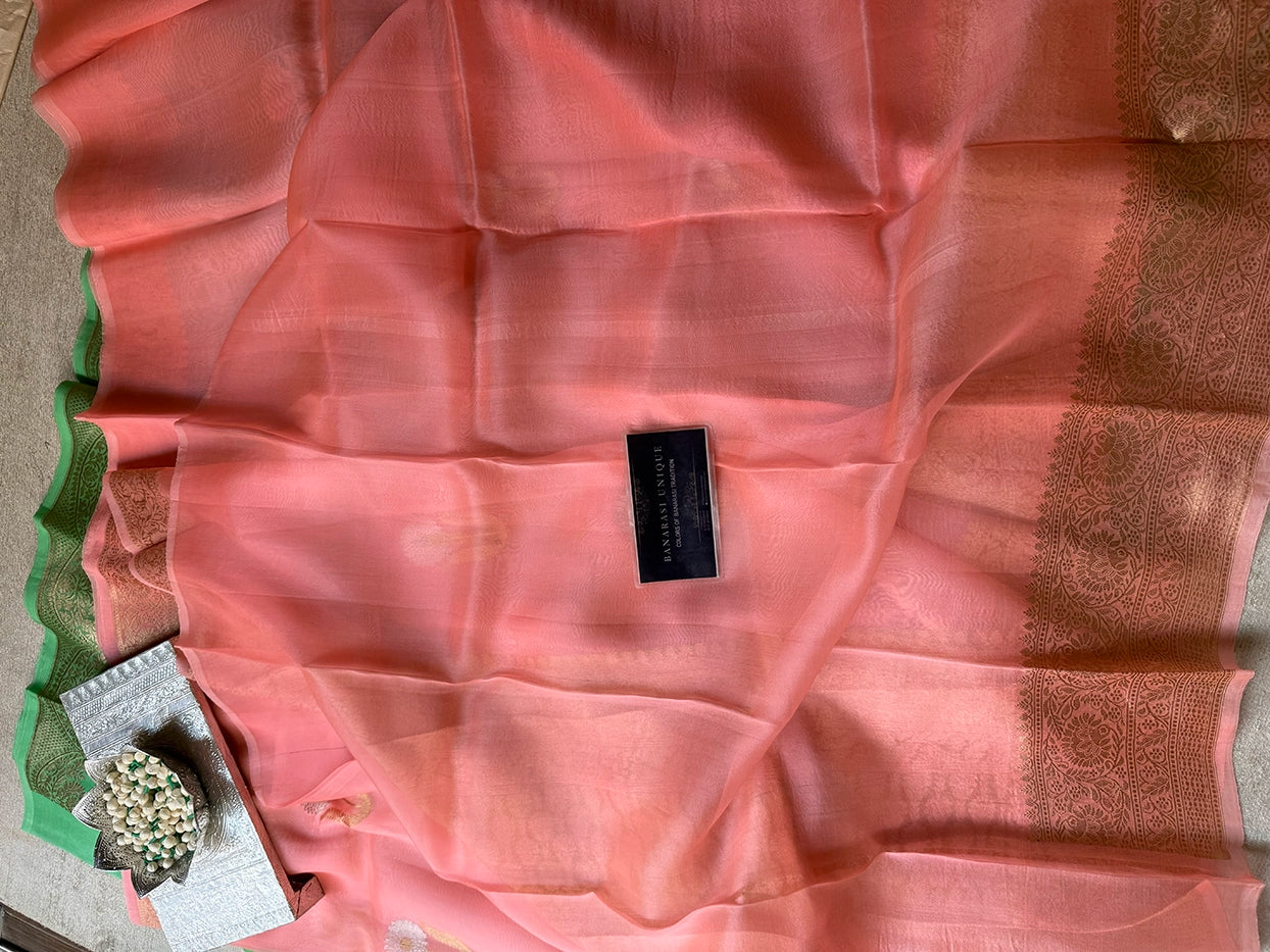 PEACH PURE KADHUA MOTIF KORA