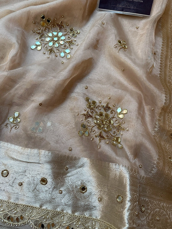 FLORAL BUTA- MIRROR - IVORY
