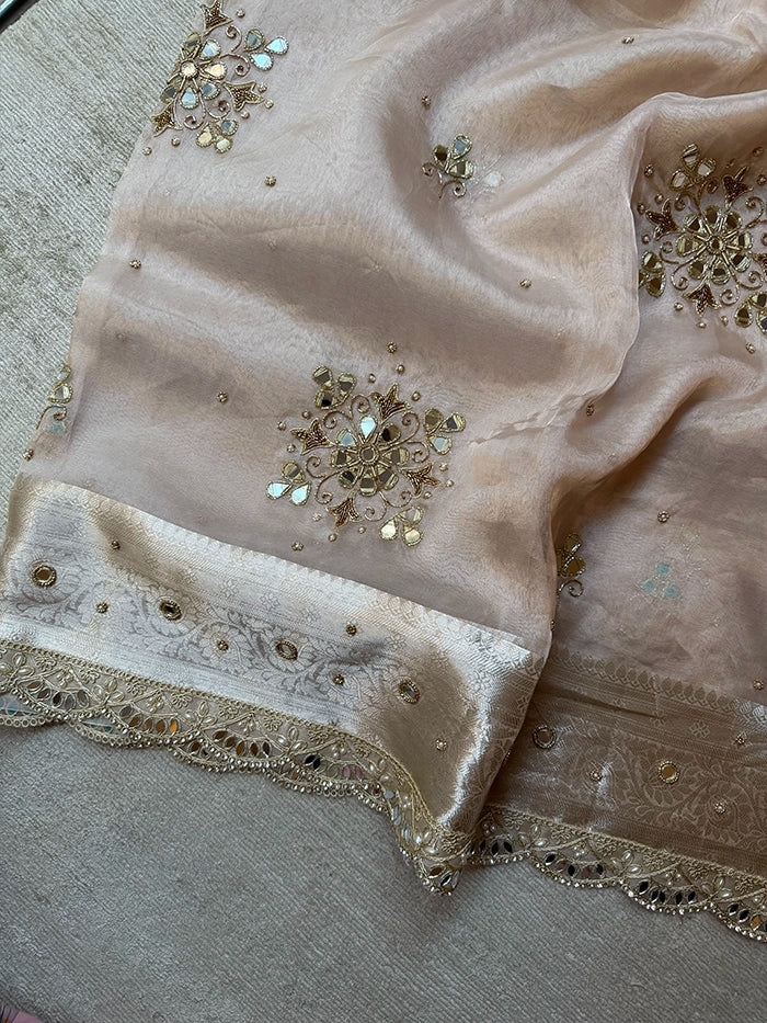 FLORAL BUTA- MIRROR - IVORY