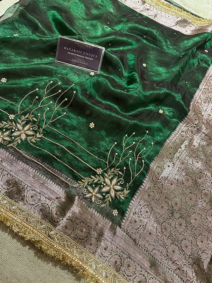 FLORAL BLOOMS - BOTTLE GREEN