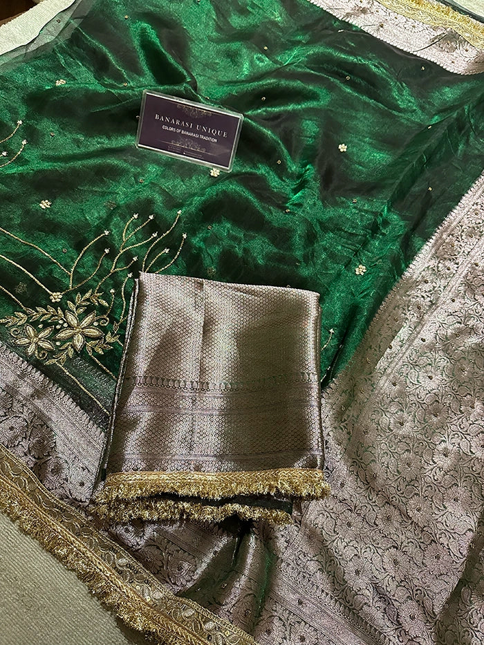 FLORAL BLOOMS - BOTTLE GREEN