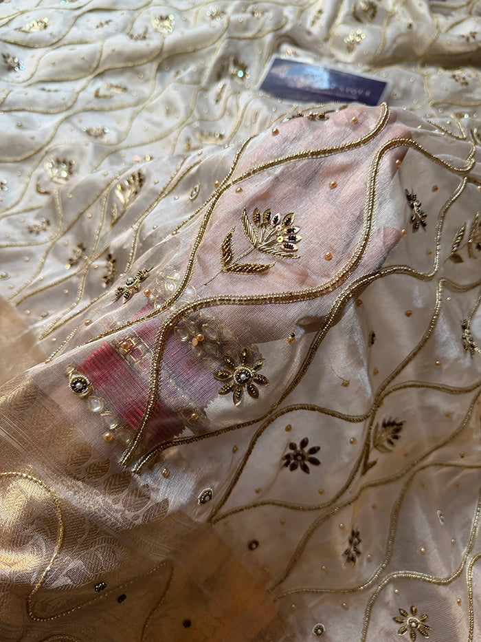LEHERIYA JAAL (KASHTI) - IVORY